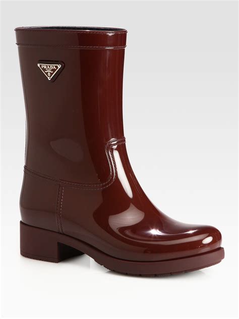 prada shirt logo rain boots|Prada rain boots price.